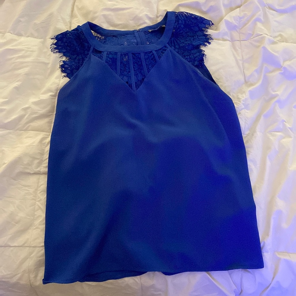 Blue brixton ivy lace blouse